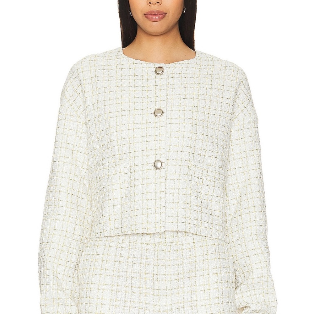 Lioness Cream Blazer with Silver Buttons